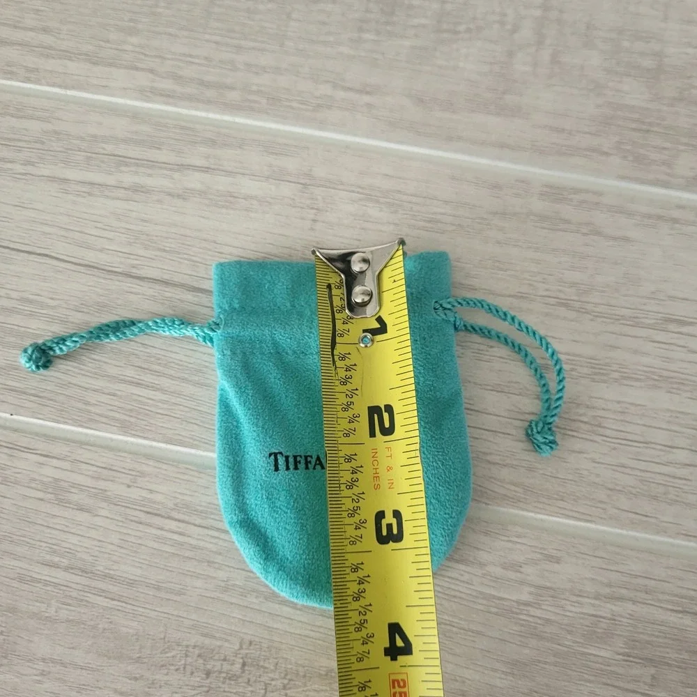 Tiffany Small Blue Jewelry Pouch Duster Bag Empty Drawstring Packaging 3.5